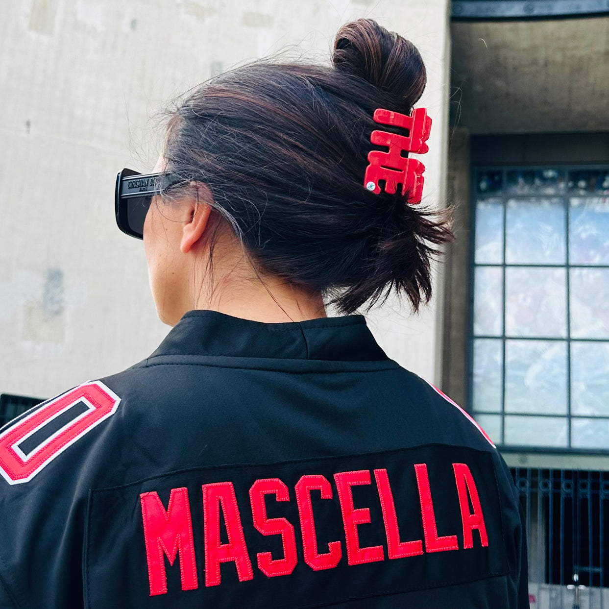 Ohio State Buckeyes Mascella 'THE' Scarlet Hair Claw - Model View