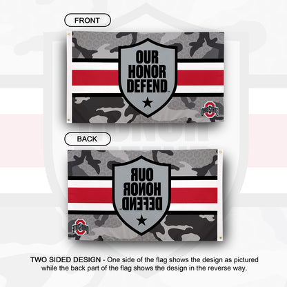 Ohio State Buckeyes Desert Cactus 'Our Honor Defend' 3'x5' Flag - Multi View