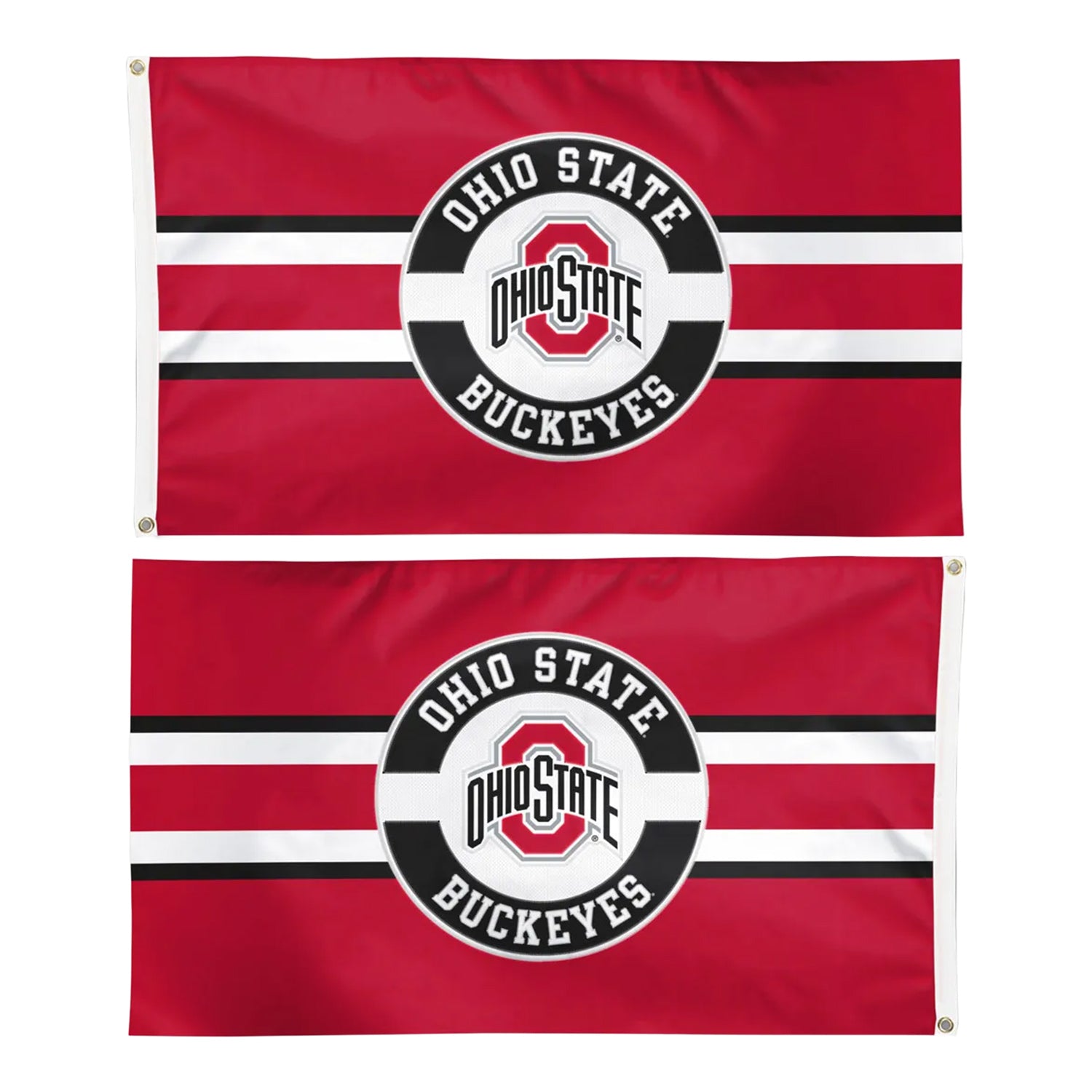 Ohio State Buckeyes Wincraft 3'x5' Applique Flag In Red - Front View
