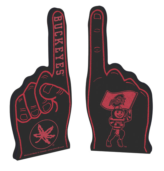 Ohio State Buckeyes Brutus Buckeye Foam Finger - Front and Back View