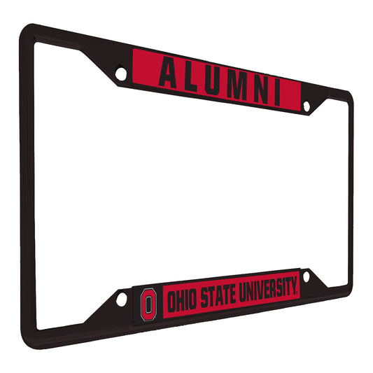 Ohio State Buckeyes Alumni License Plate Frame In Black - Front View