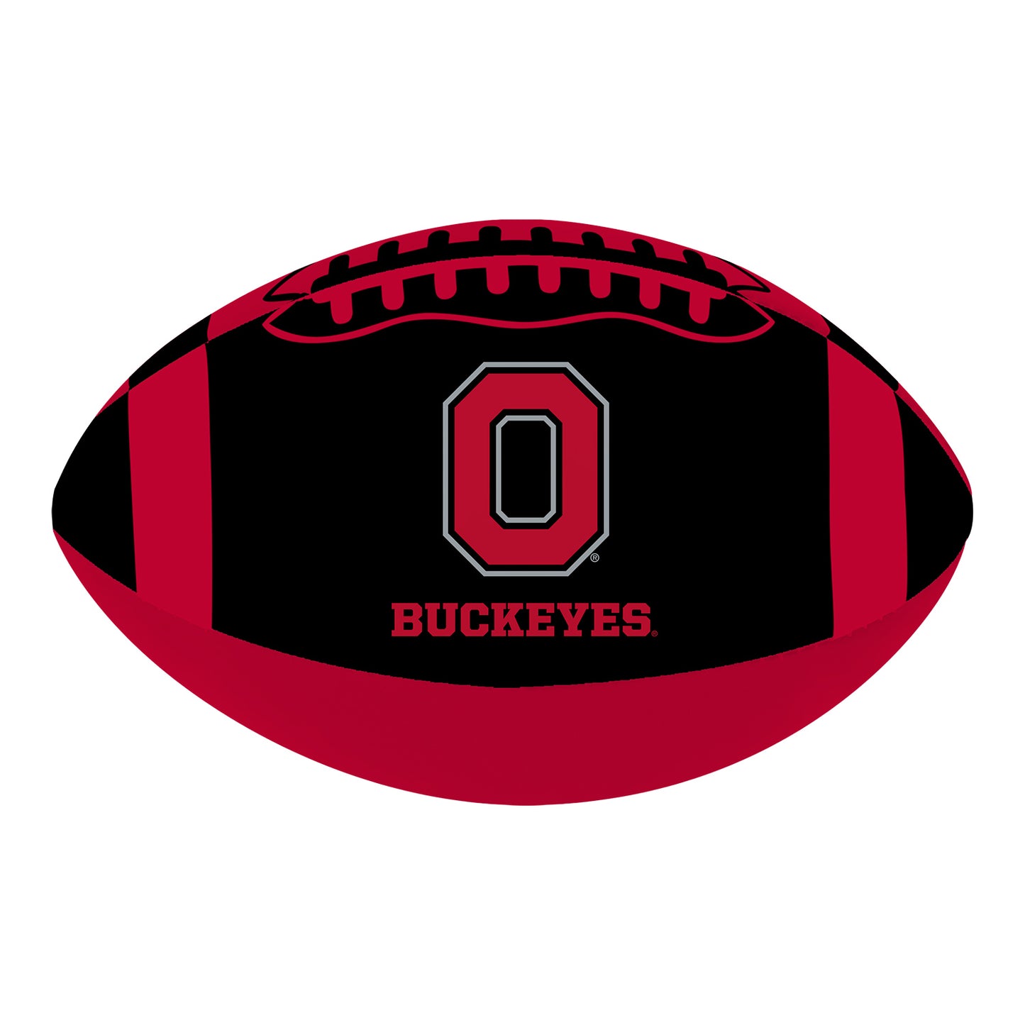 Ohio State Buckeyes Baden 4" Brutus Softee Football In Black & Red - Front View