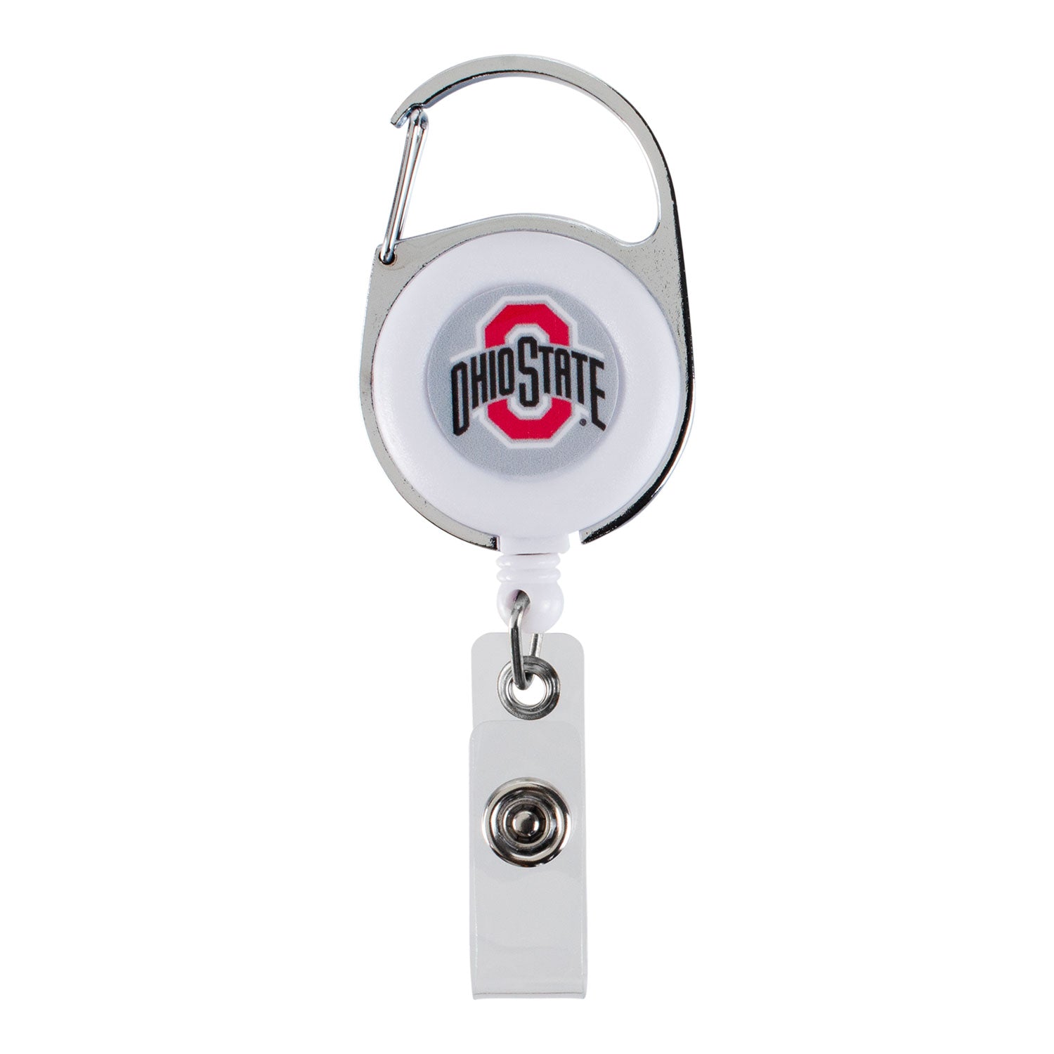 Ohio State Buckeyes Retractable Badge Clip - Front View