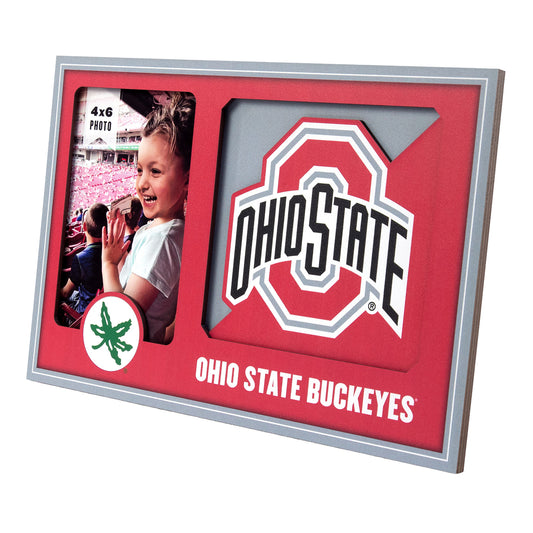 Ohio State Buckeyes 3D Logo Picture Frame - Front View