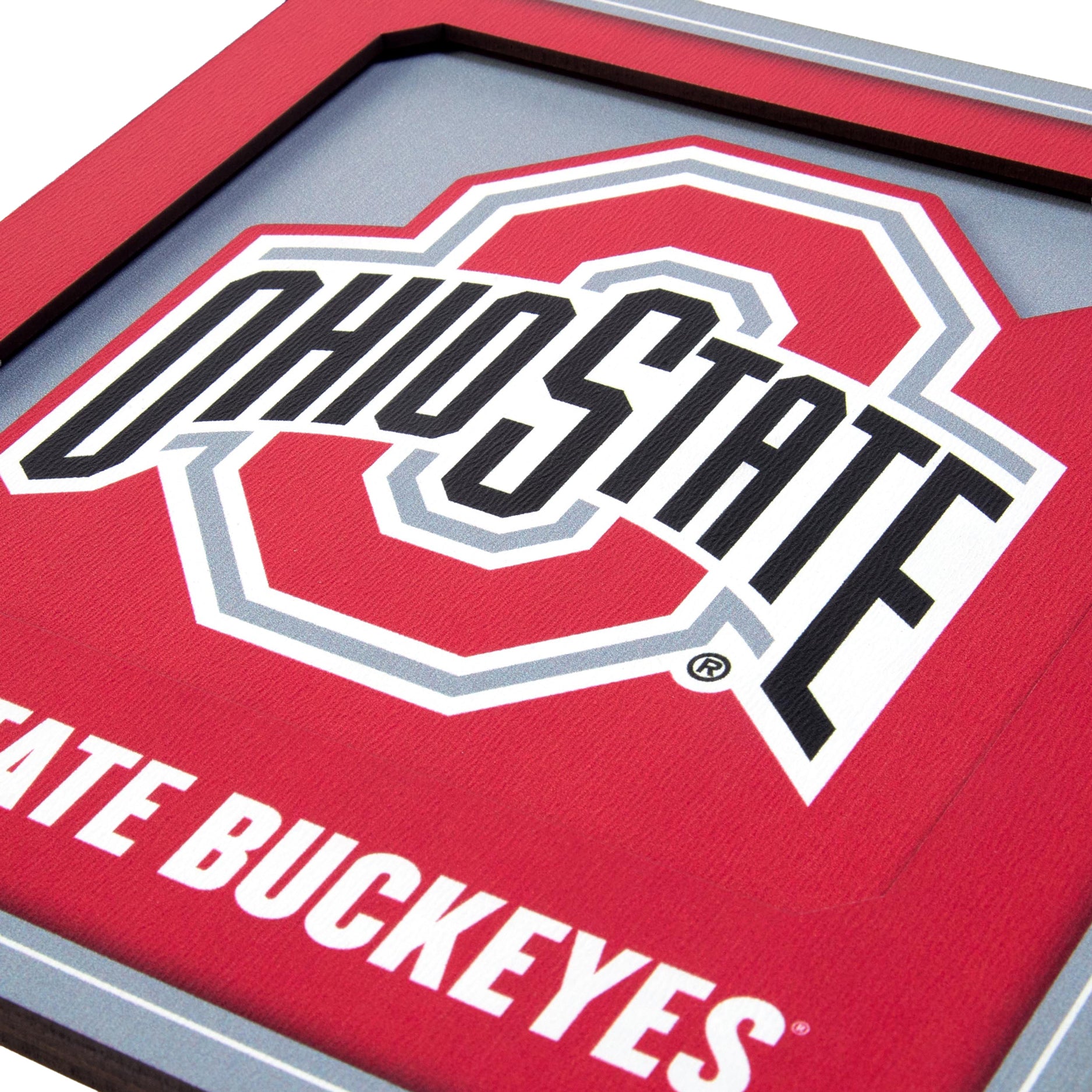 Ohio State Buckeyes 3D Logo Picture Frame - Close View