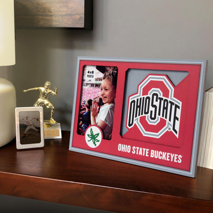 Ohio State Buckeyes 3D Logo Picture Frame Lifestyle - Front View