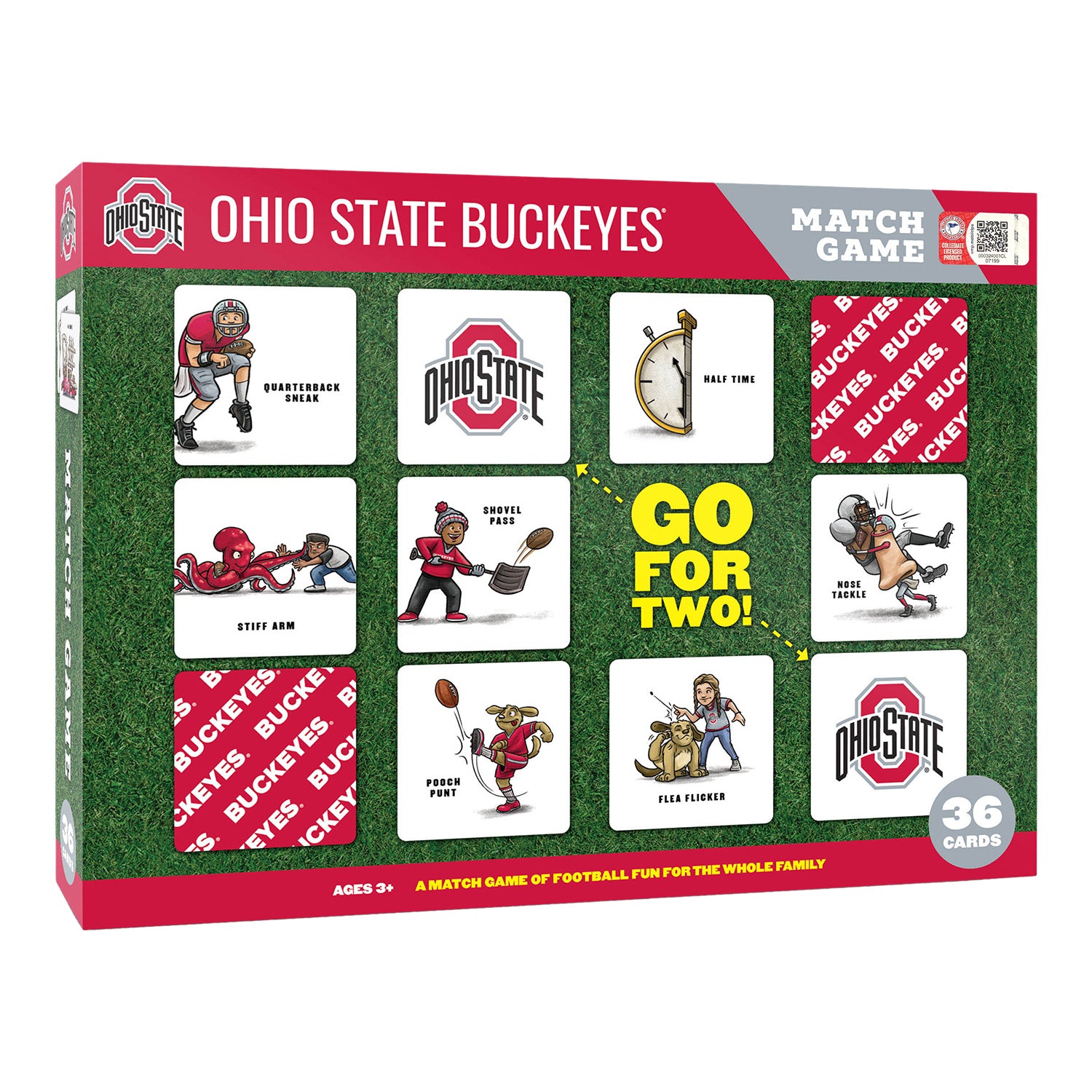 Ohio State Buckeyes Memory Match Game - Front View
