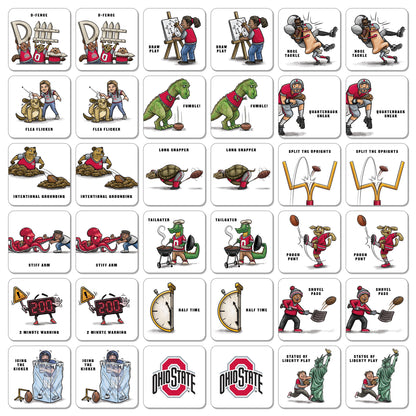 Ohio State Buckeyes Memory Match Game - Back View