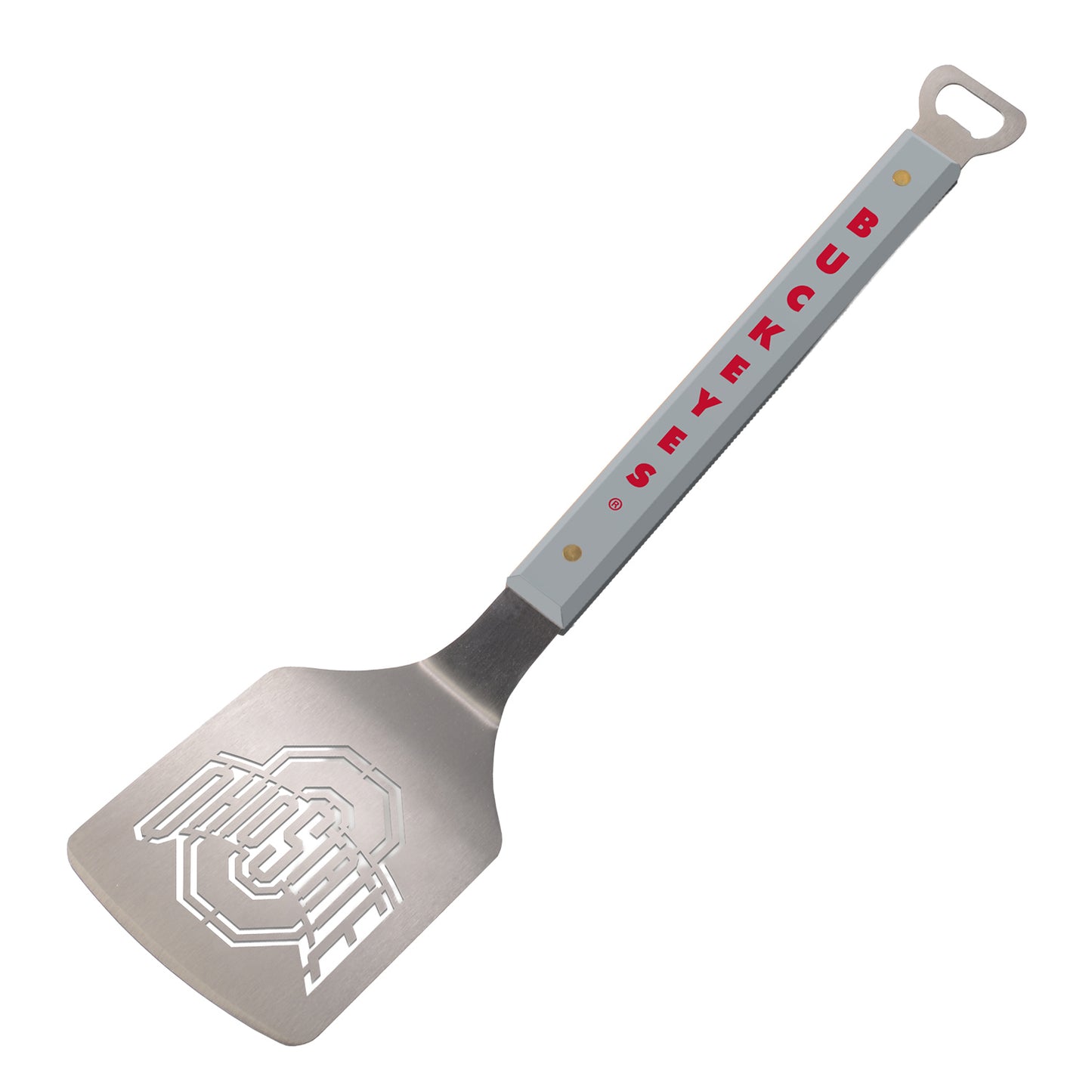 Ohio State Buckeyes Primary Logo Spatula In Silver - Front View