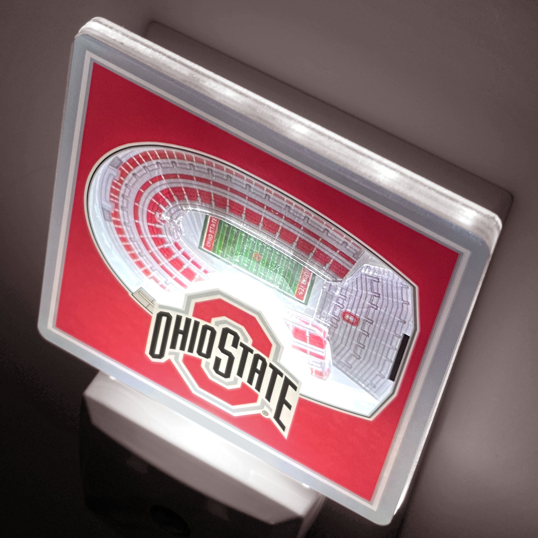 Ohio State Buckeyes Stadium Night Light - Tuned On View 2