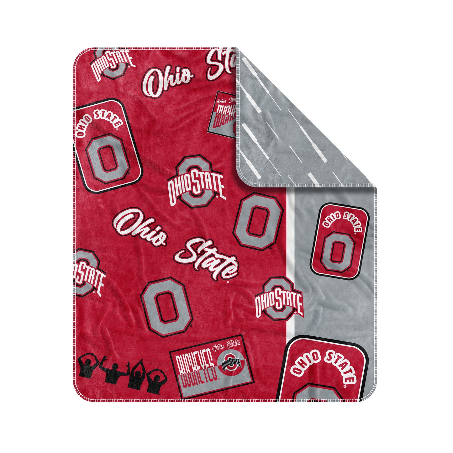 Ohio State Buckeyes Dream Weave 50" x 60" Throw - Full View