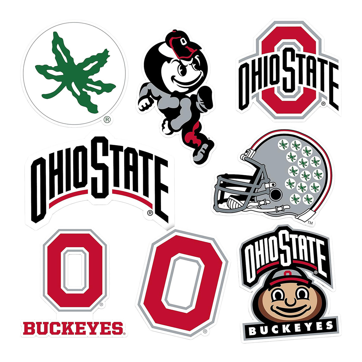 Buckeyes Ohio State Buckeyes 8 Piece Sticker Set – Shop OSU Buckeyes