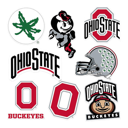 Ohio State Buckeyes 8 Piece Sticker Set - Front
