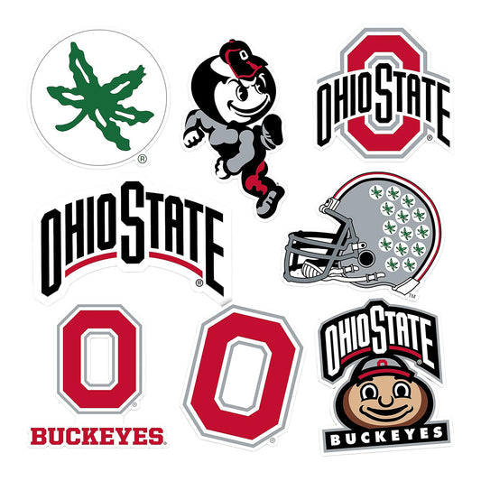 Ohio State Buckeyes 8 Piece Sticker Set - Front