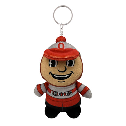 Ohio State Buckeyes 4" Brutus Plush Keychain - Front View