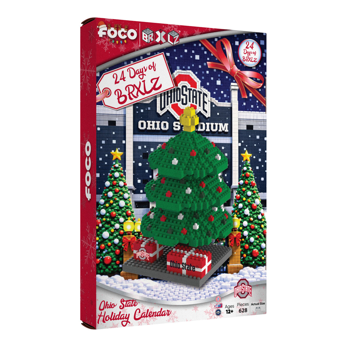 Ohio State Buckeyes Brick Tree Advent Calendar - Box View