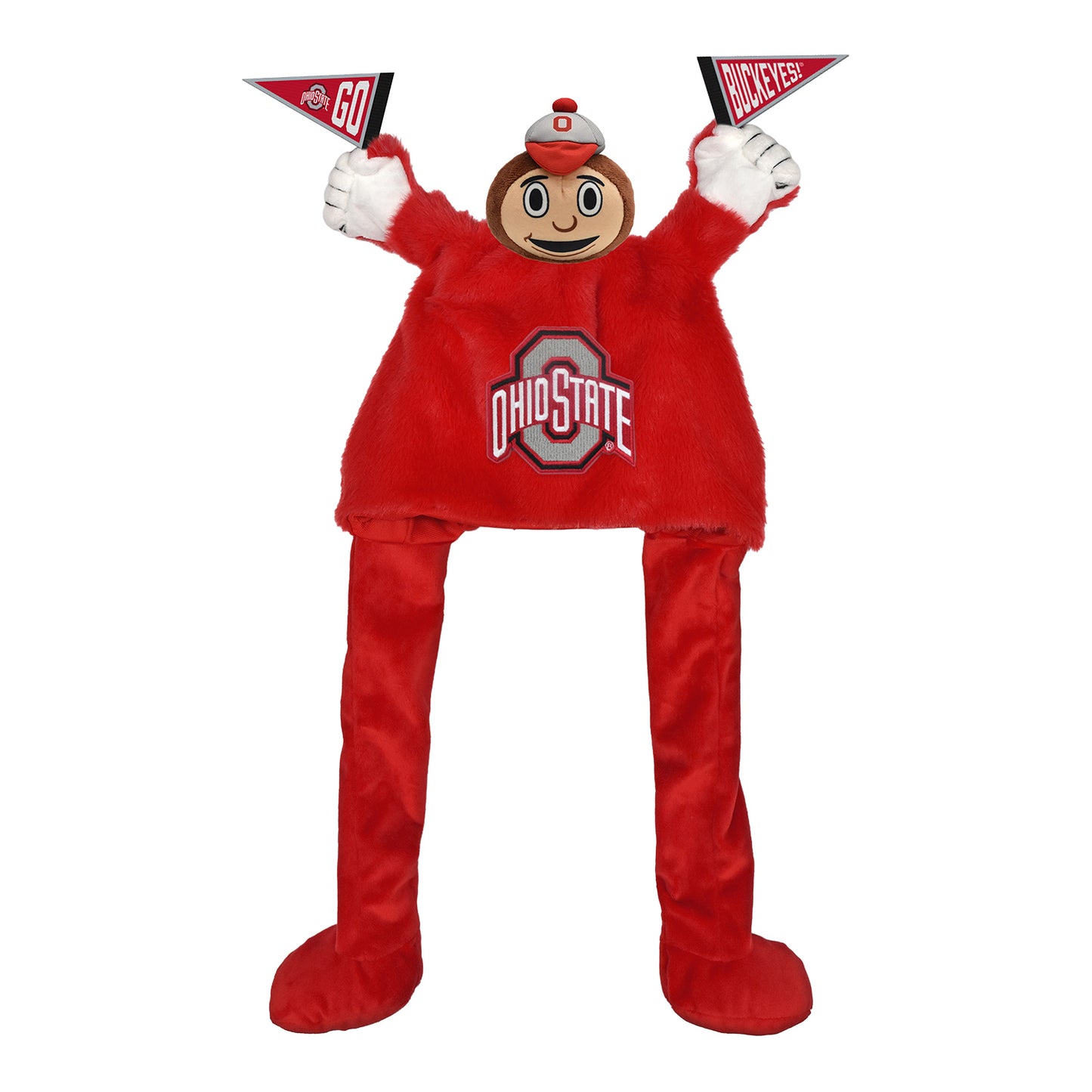 Ohio State Buckeyes Cheering Sidekick Mascot Hat - Front