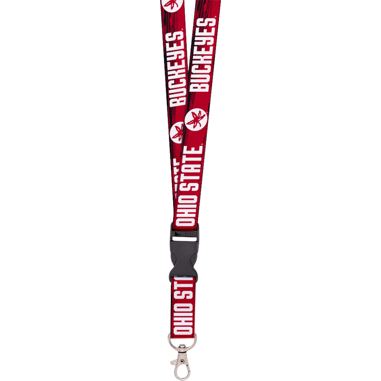 Ohio State Buckeyes Streak Pattern Lanyard - Front View