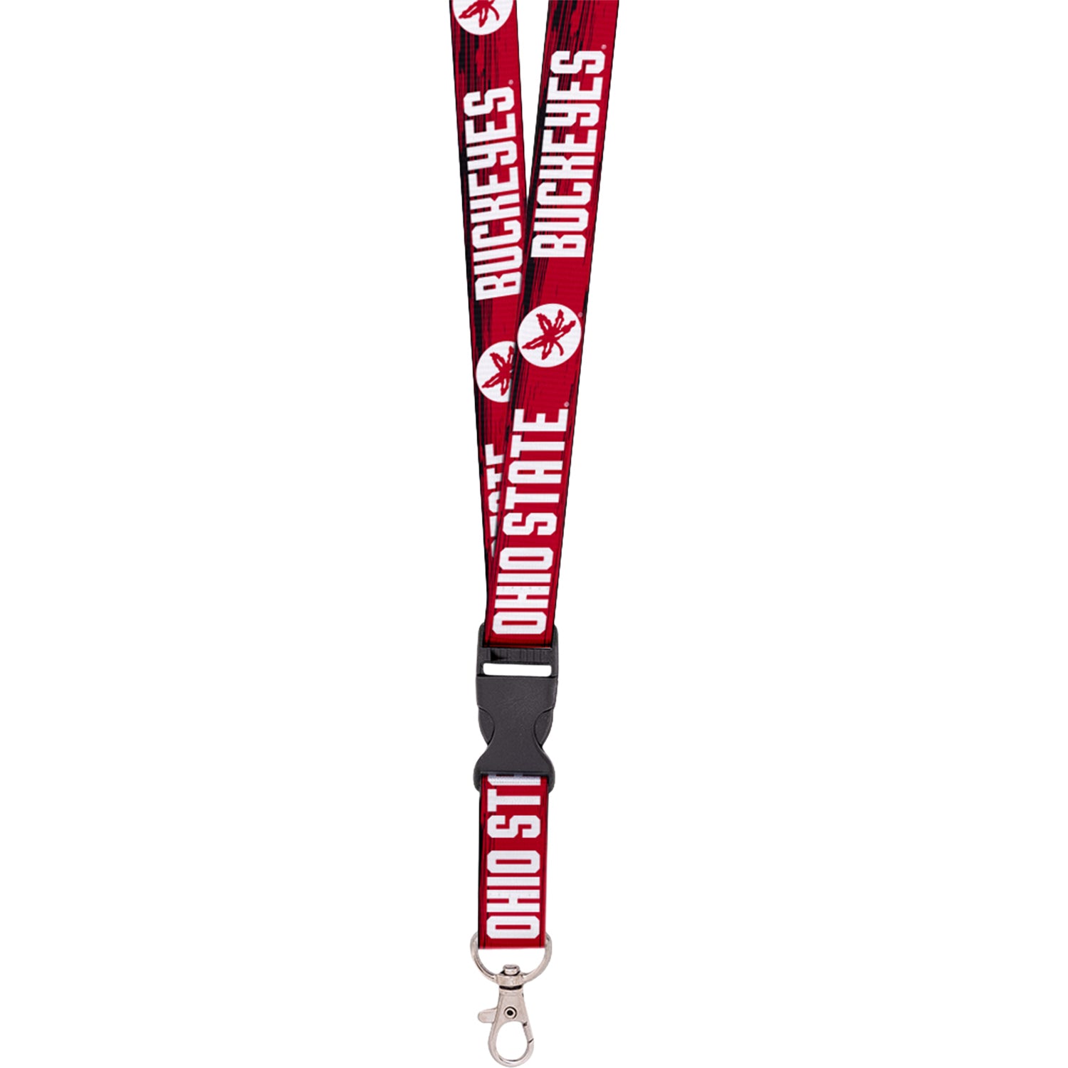 Ohio State Buckeyes Streak Pattern Lanyard - Front View