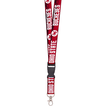Ohio State Buckeyes Streak Pattern Lanyard - Front View