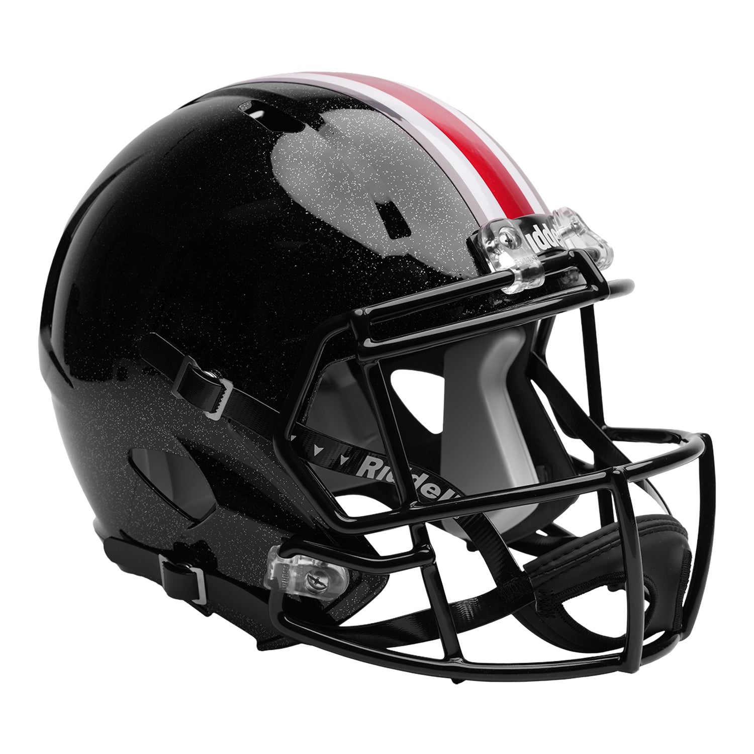 Ohio State Buckeyes Mini Black Football Speed Helmet - Side View