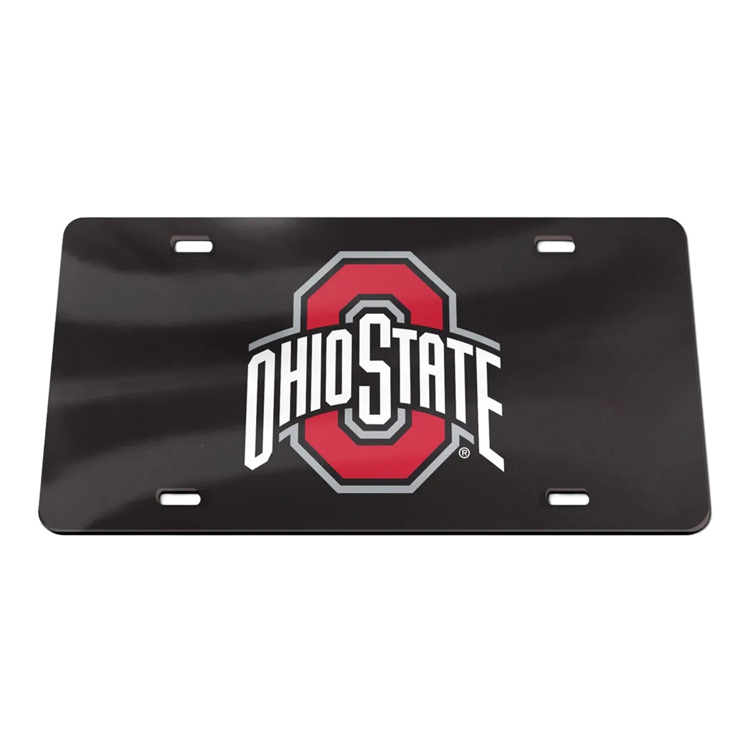 Ohio State Buckeyes Laser Acrylic License Plate - full view