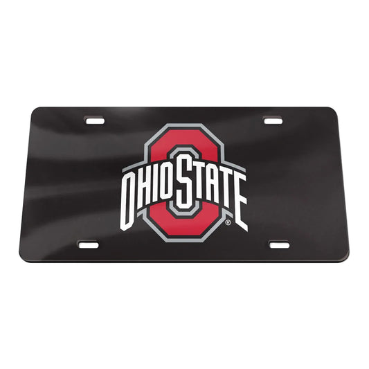 Ohio State Buckeyes Laser Acrylic License Plate - full view