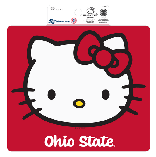 Ohio State Buckeyes x Hello Kitty 8x8" Sticker - Full View
