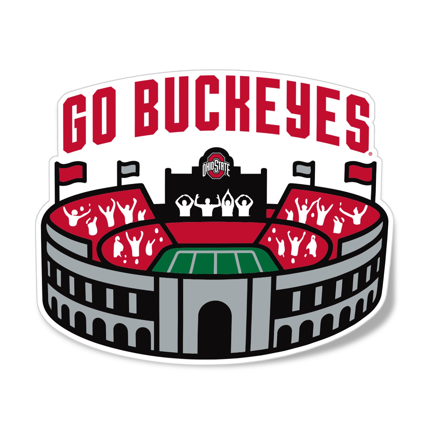Ohio State Buckeyes 'The Shoe' Sticker - Front