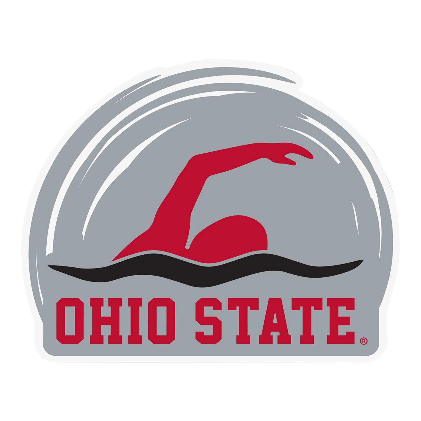 Ohio State Buckeyes Desert Cactus Swimming Sticker - Main View