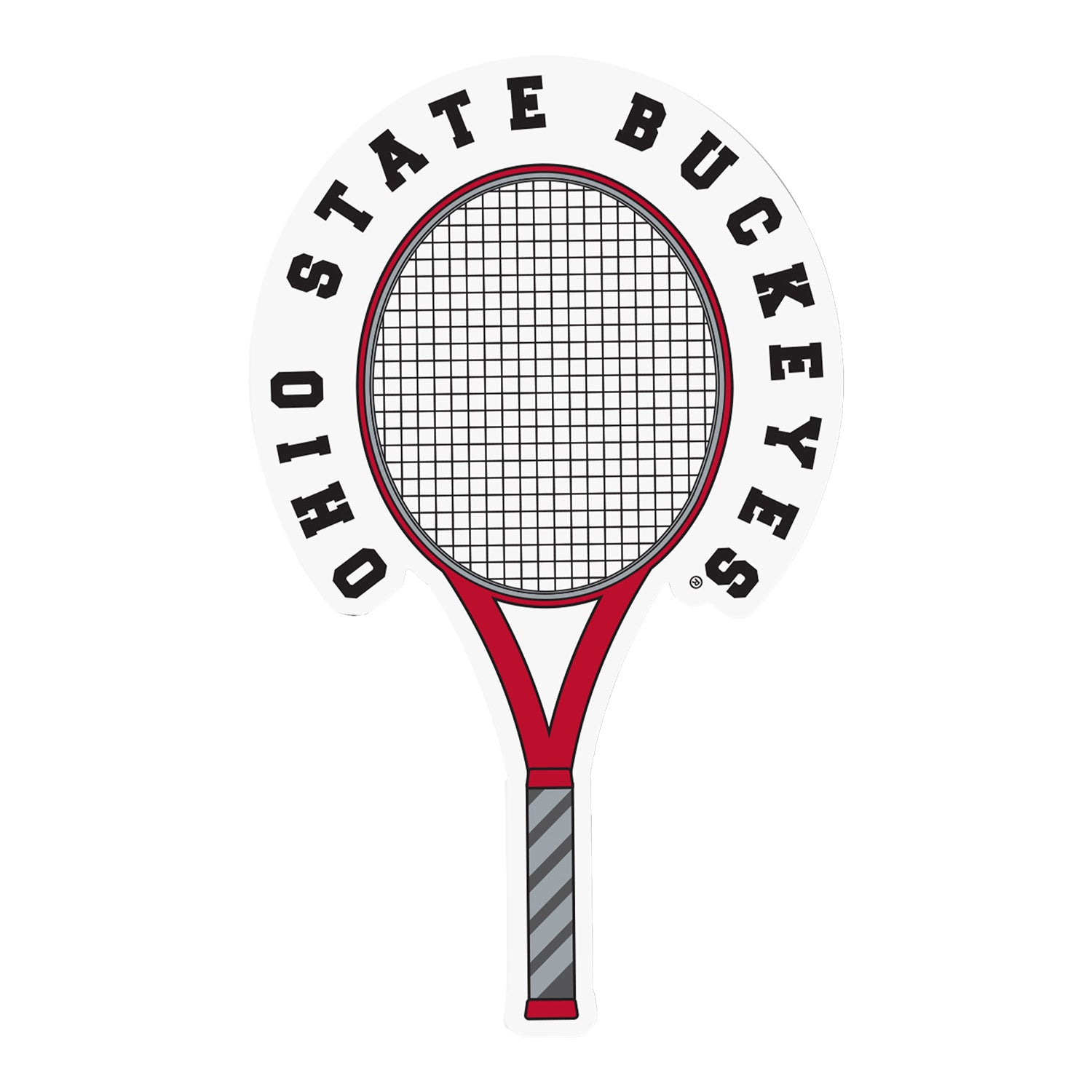 Ohio State Buckeyes Desert Cactus Tennis Sticker - Main View