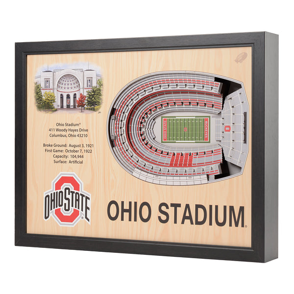 Ohio State Buckeyes 25-Layer Ohio Stadium View 3D Wall Art - Main View