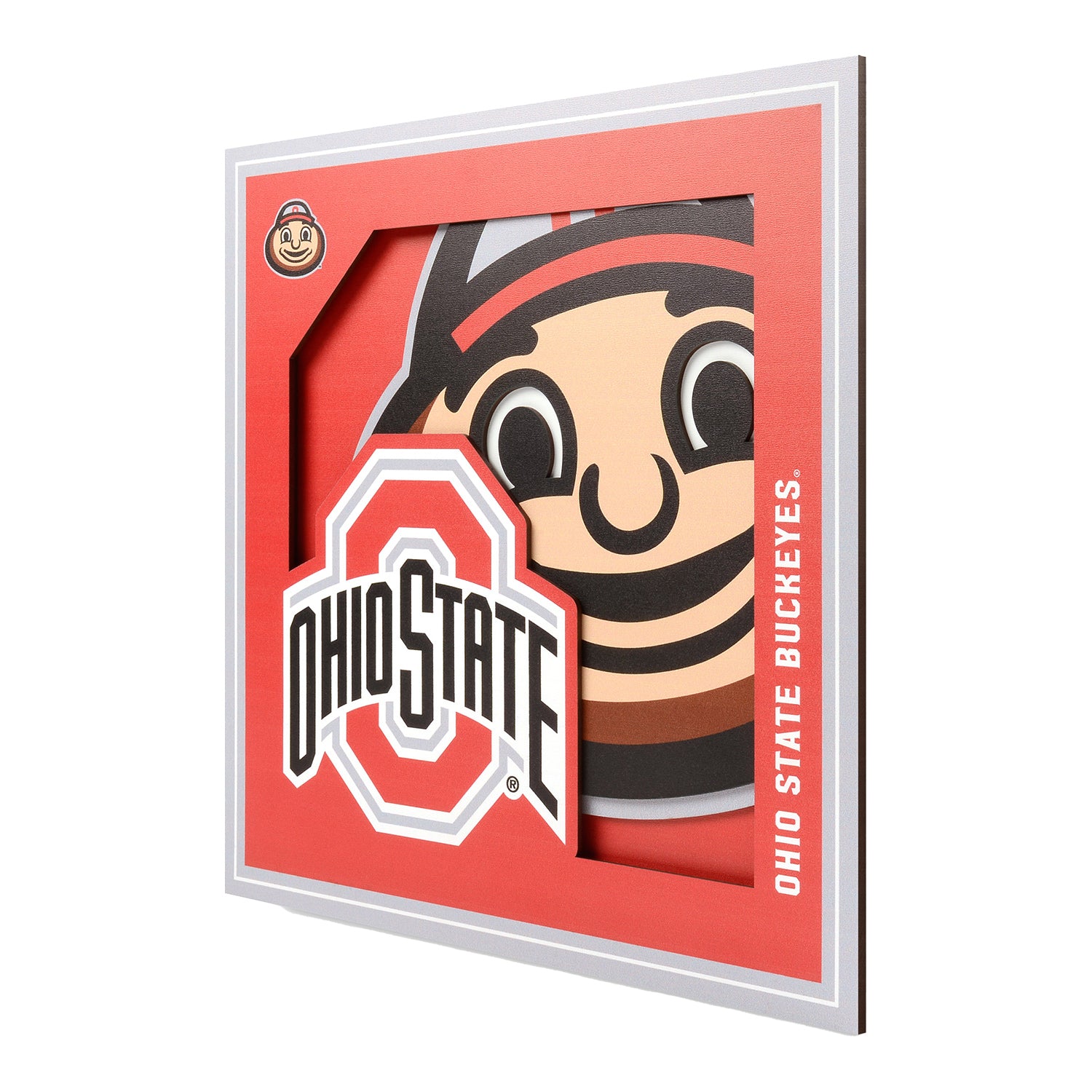 Ohio State Buckeyes Brutus 3D Logo Series Wall Art - Main View