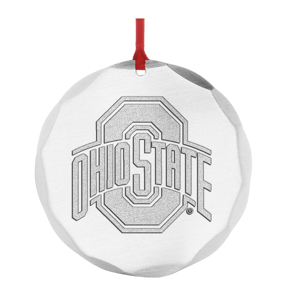 Ohio State Buckeyes Ceramic Mug White Ornament