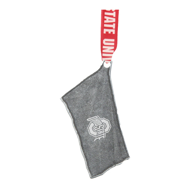 Ohio State Buckeyes Rally Towel Ornament - Front View