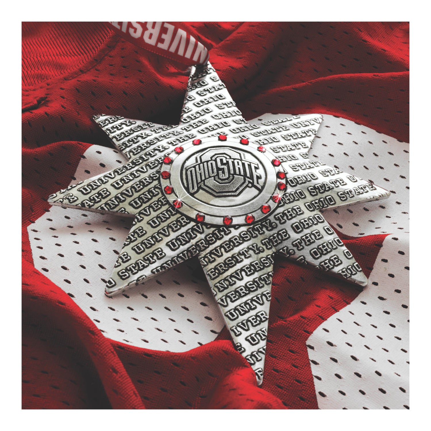 Ohio State Buckeyes Limited Edition Star Ornament - Angled Front View