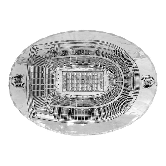 Ohio State Buckeyes Stadium Series Large Oval Dish - Over Head View