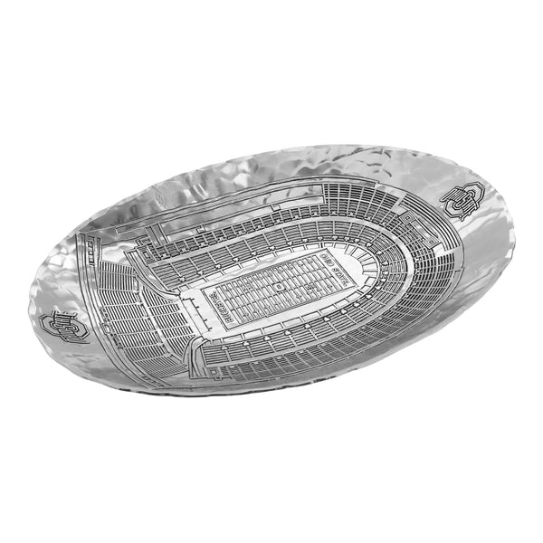Ohio State Buckeyes Stadium Series Large Oval Dish - Angled View