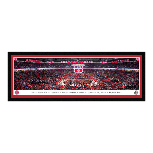 Ohio State Buckeyes Women's Basketball Select Framed Panoramic Picture - Front View