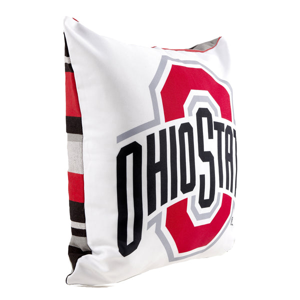 Ohio State Buckeyes Athletic Logo Pillow - Angled View