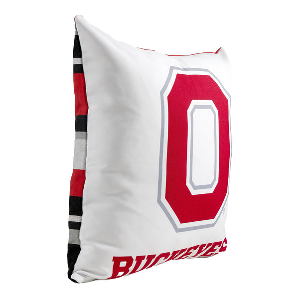 Ohio State Buckeyes Block O Pillow - Angled View