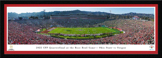 Ohio State Buckeyes 2025 Rose Bowl Game vs. Oregon Select Frame Panorama