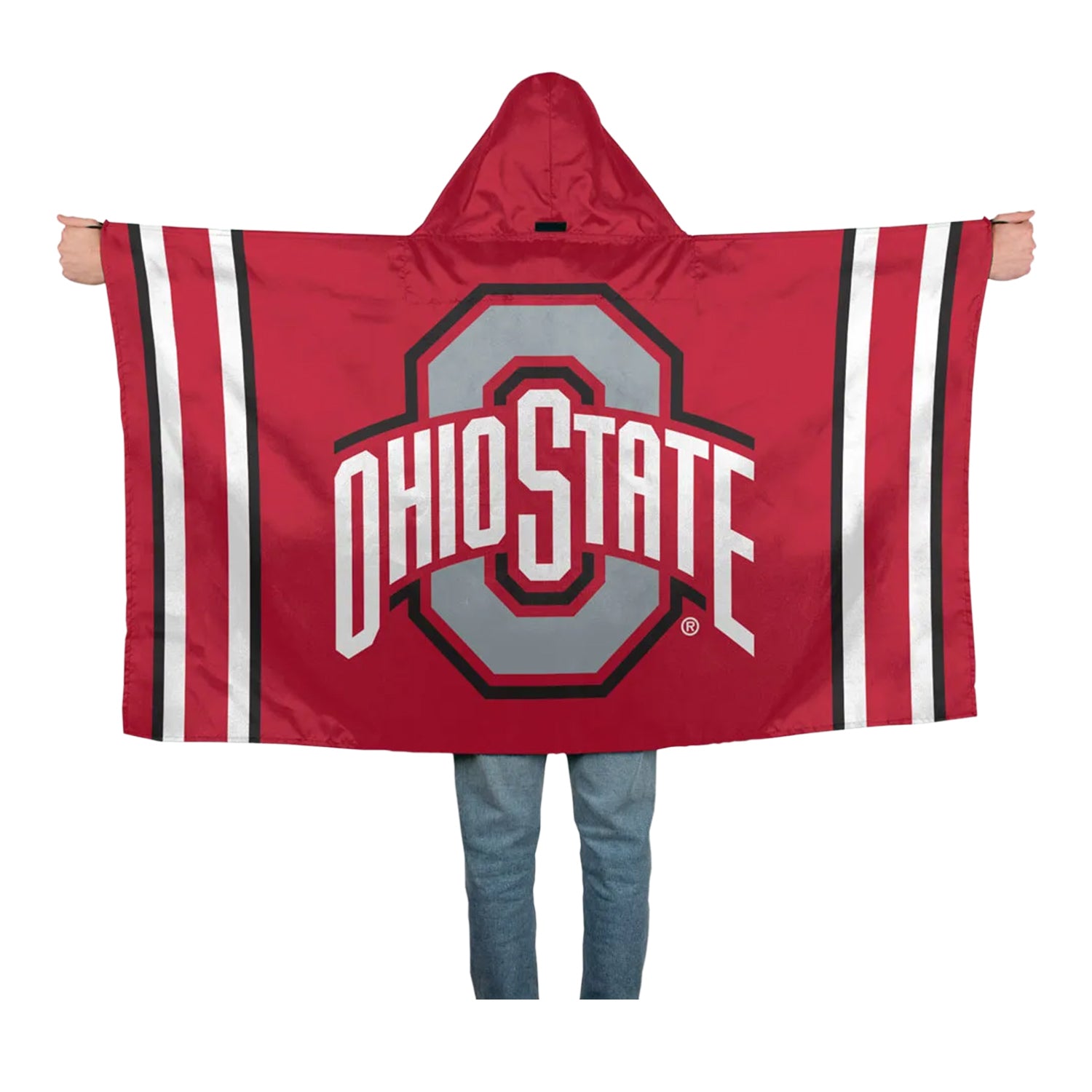 Ohio State Buckeyes 3x5 Hoodie Flag - Back View