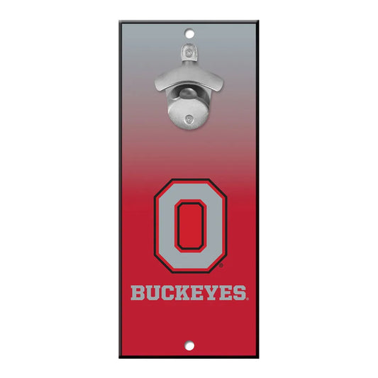 Ohio State Buckeyes GRADIENT Bottle Opener Sign 5x11 - Full View
