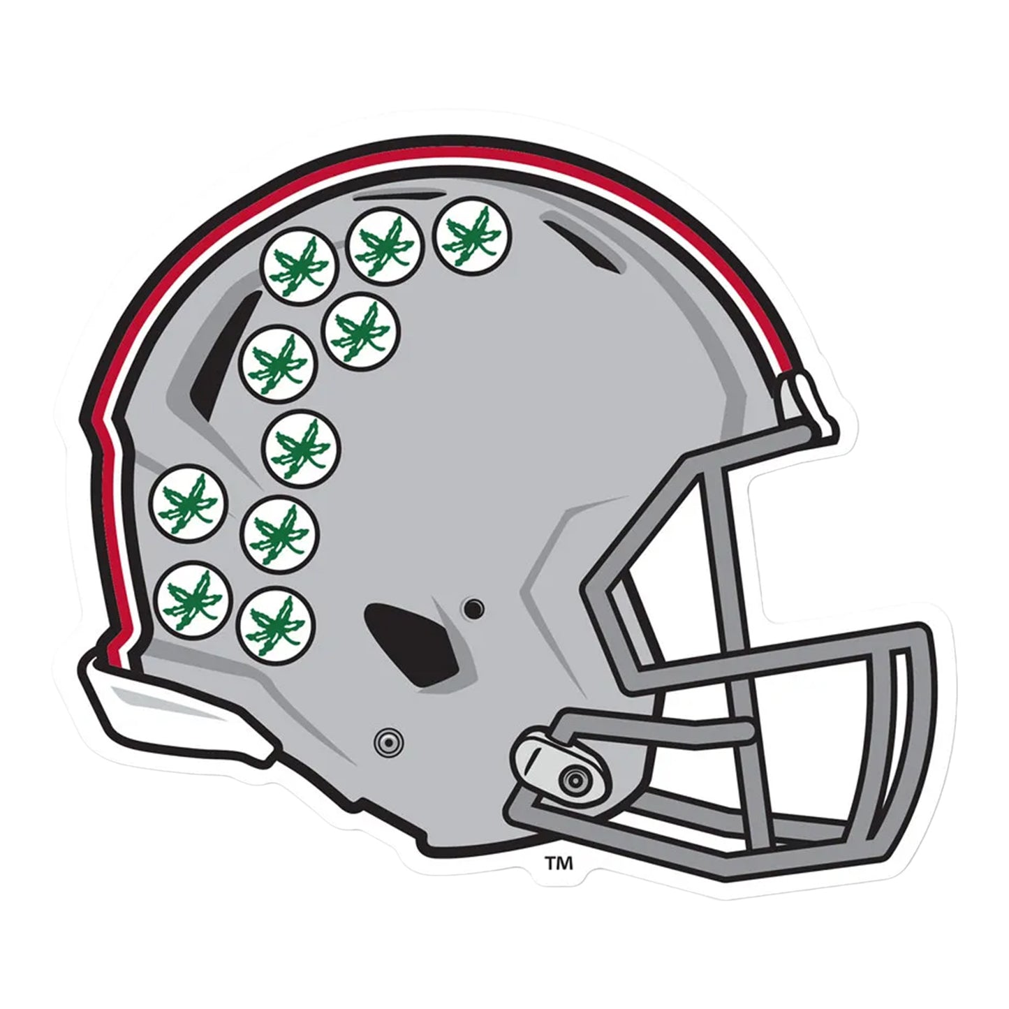Ohio State Buckeyes Wood Sign Helmet - Full View