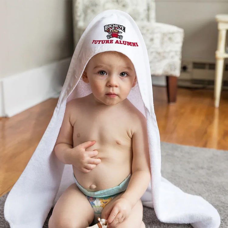 Ohio State Buckeyes All Pro Hooded Baby Towel - Full View