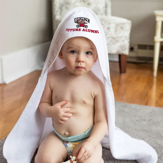 Ohio State Buckeyes All Pro Hooded Baby Towel - Full View