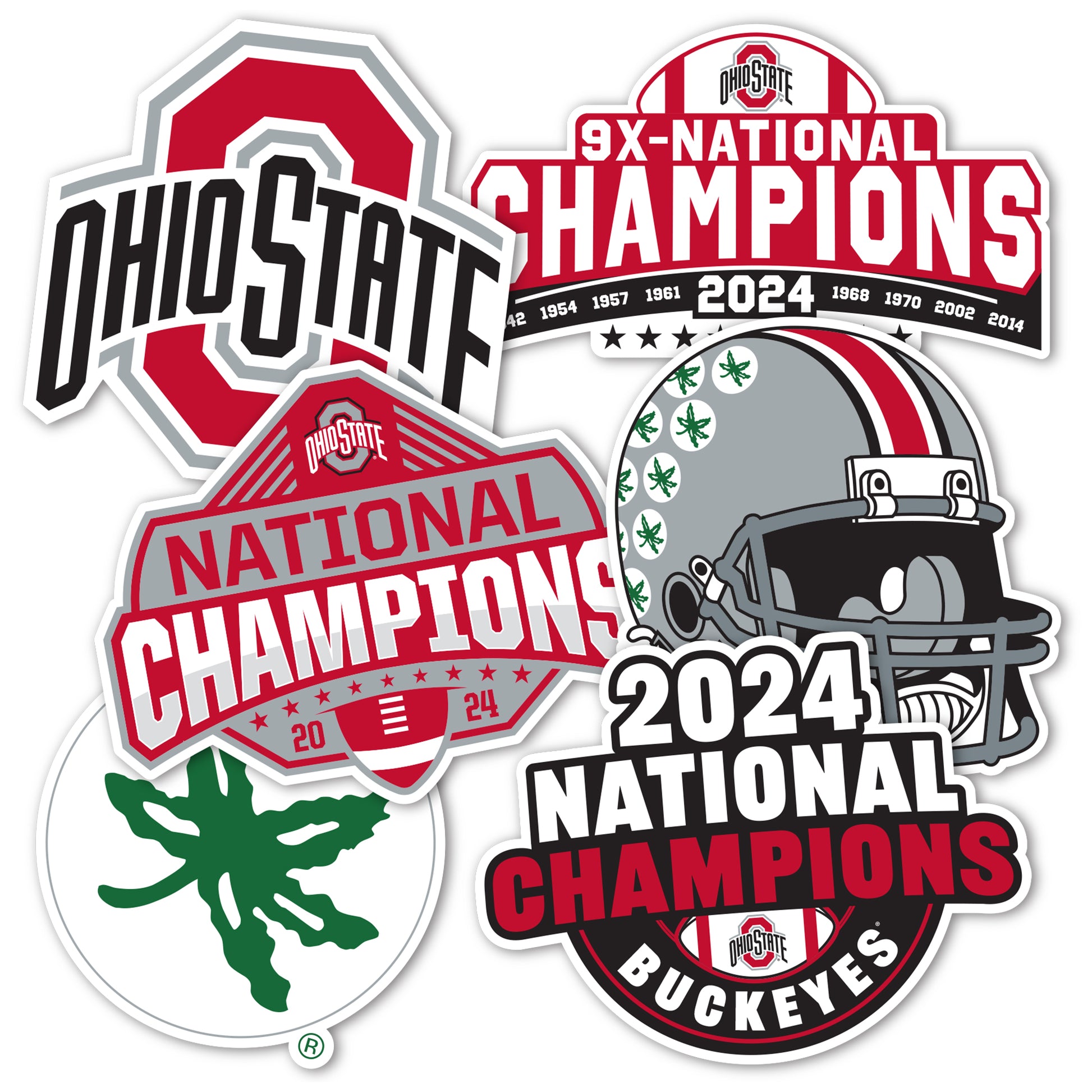 Ohio State Buckeyes National Champions Sticker Sheet