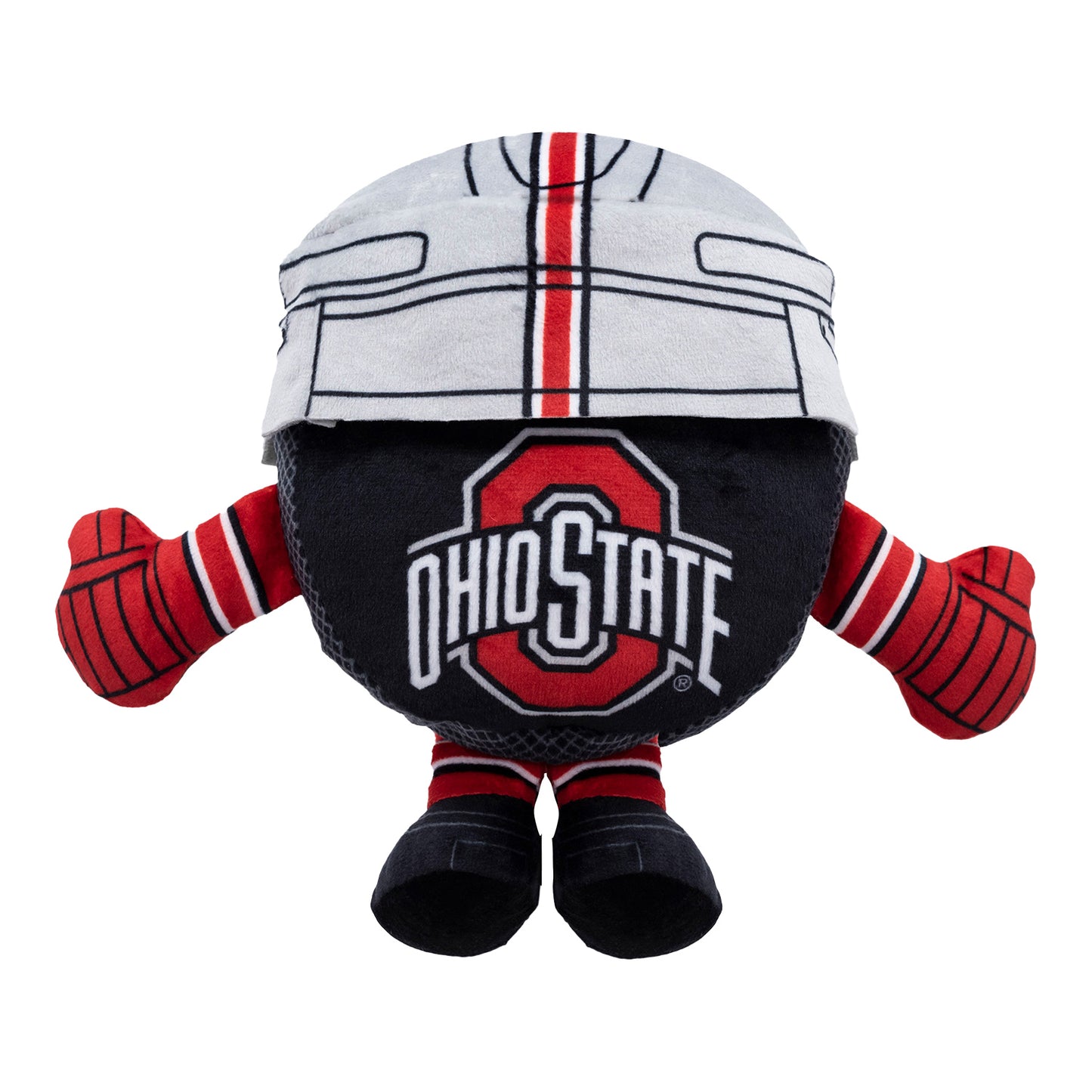 Ohio State Buckeyes Hockey Kuricha Black Plush - In Black - Back View