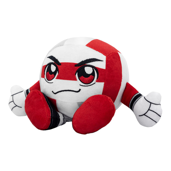 Ohio State Buckeyes Volleyball Kuricha Tri-Color Plush - In White - Alternate Angled Left View